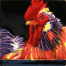 3"X3" MAGNET Rooster Face