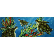  6" X 16" Sea Turtles and Seaweed