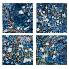 4" X 4" Set of 4 -  Branches By Van Gogh