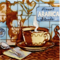 8"x8" Arabica Coffee Map