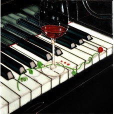 8"x8" Piano  Red Wine Music