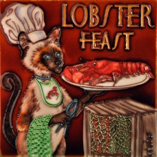 8"x8" Lobster Feast Chef Cat