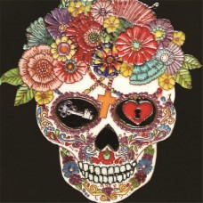 8"x8" Dia de Los Muertos - Day of the Dead Skull I 