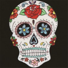 8"x8" Dia de Los Muertos - Day of the Dead Skull II 