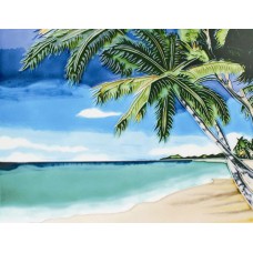 8"x12" Palm tree view by the sea