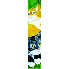  3" X 16"  black and yellow cats