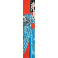  3" X 16"  Japanese in Blue Kimono