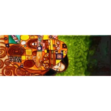  6" X 16" Embrace By Gustav Klimt