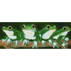  6" X 16" Four frogs