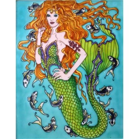 11"x14" Mermaid With Flying Fish