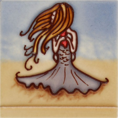  3"X3" MAGNET Mermaid With Fin In Air 
