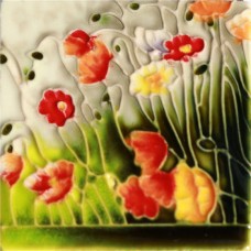 3"X3" MAGNET Colorful Poppies Field
