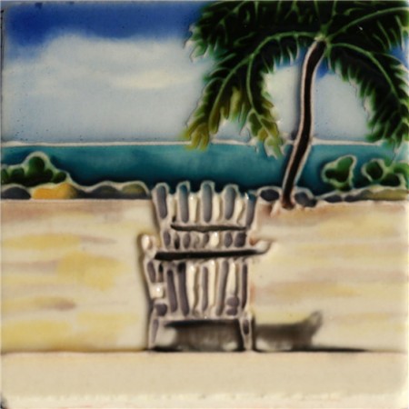 3"X3" MAGNET White Chair On Beach