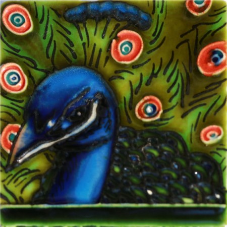 3"X3" MAGNET Peacock Face