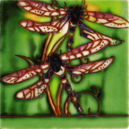 3"X3" MAGNET Dragonfly on Sunflower