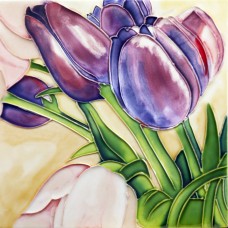 8"x8" Purple Tulips