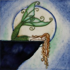 6"x6" Mermaid with Moon