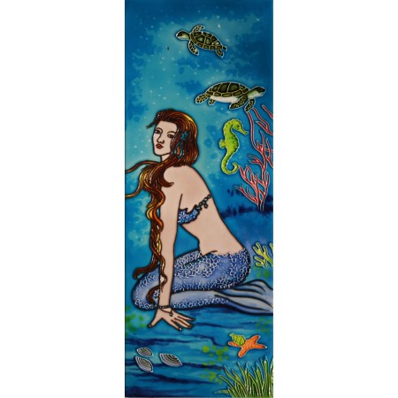  6" X 16" Mermaid With Sea Animals