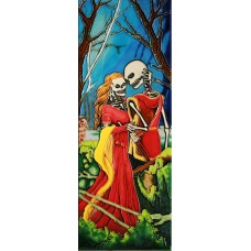  6" X 16" Boy & Girl Skeletons in Forest