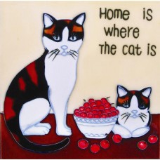 8"x8" Home is where the cat is