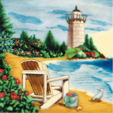 8"x8" Beach Chair - Light house view