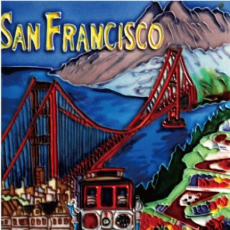 8"x8" San Francisco Golden Bridge
