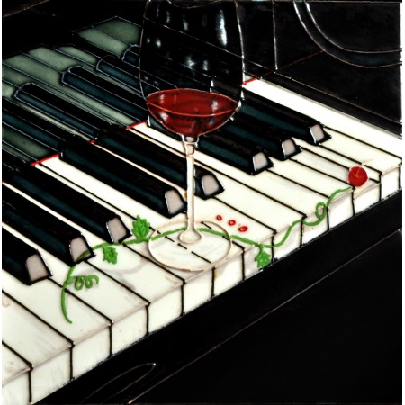 8"x8" Piano  Red Wine Music