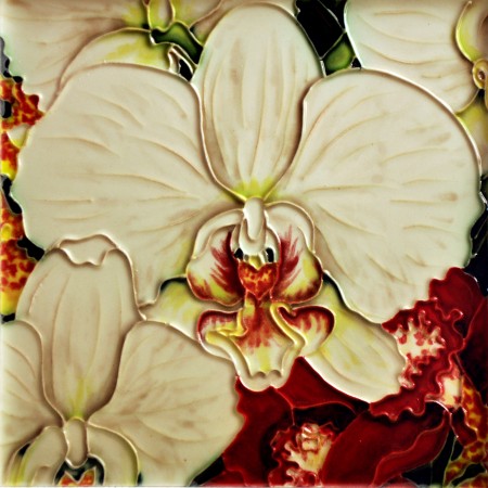 8"x8" Red Orchids