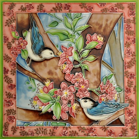 8"x8" Hummingbird and TeaPot 