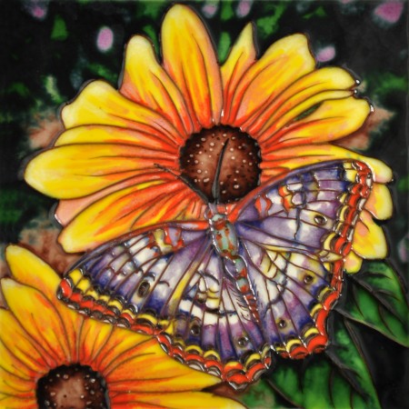 8"x8" Sunflower Butterfly 