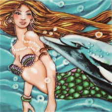 8"x8" Dolphin Mermaid