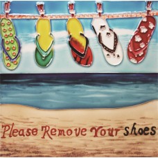8"x8" Hanging Shoes - Please Remove Your Shoes 
