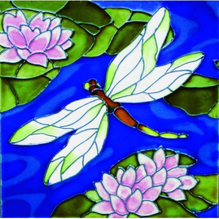 8"x8" 2 Green Dragonflies