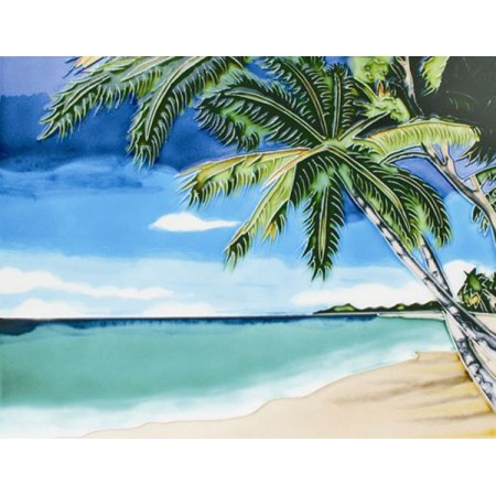 11"x14" Palm tree view by the sea