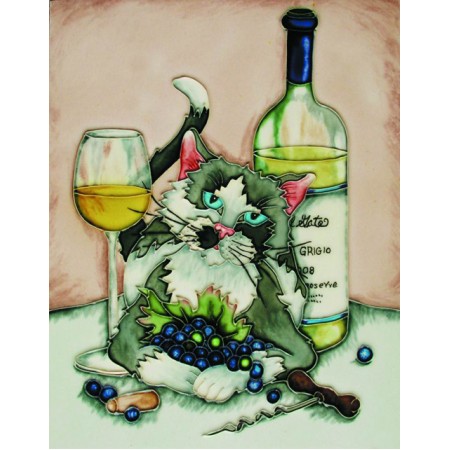 11"x14" Cocktail Cat With Pinta Colada