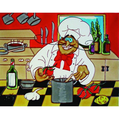 11"x14" Chef and lobster