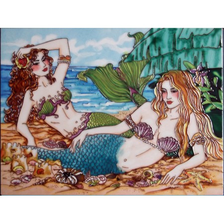 11"x14" Mom and Child Mermaid 