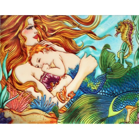 11"x14" Little Neptune & Mother Mermaid
