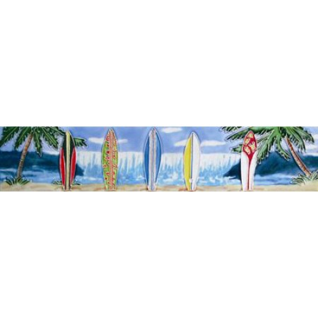  3" X 16" 5 surfboards and ocean view
