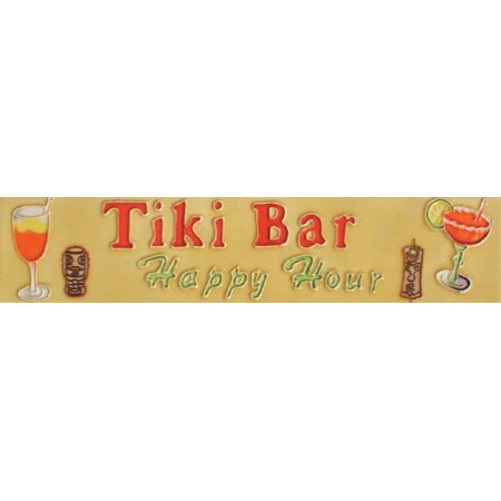  3" X 16" Tiki Bar Happy Hour