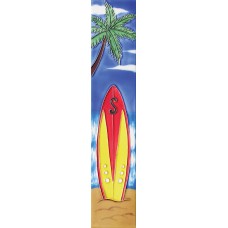  3" X 16" red surfboard