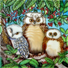 6"x6" Hoot Owl Family 