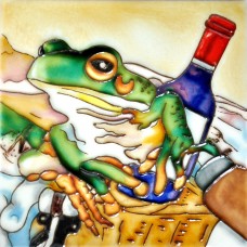 6"x6" Wine & Frog Basket 