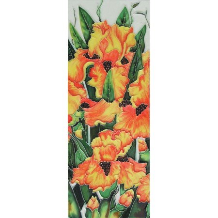 6"x16"Orange Flowers