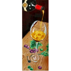  6" X 16" Wihite Wine Glass